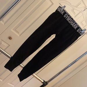 Gymshark workout pants, black.
